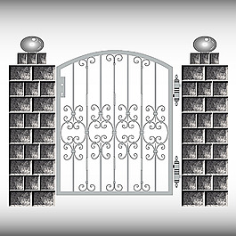 圍墻與鐵門