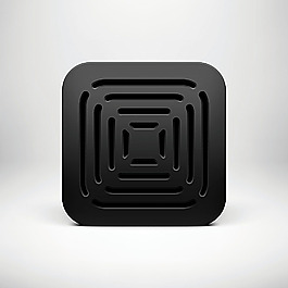 黑色金属质感的图标