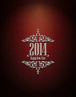 紅色花紋2014模板設(shè)計