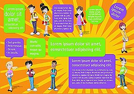 卡通人物和英語氣泡