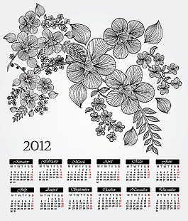 2012年日历素材