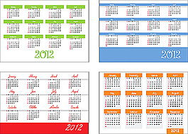 2012年日历模板