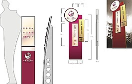 公司導(dǎo)視牌矢量模板素材