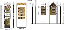 矢量公司導視牌模板素材