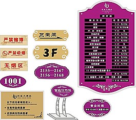 警示导视牌模板素材
