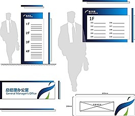 公司導視牌矢量模板素材