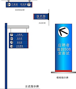 公司導視牌標識矢量素材