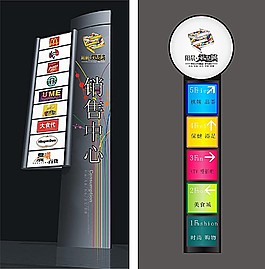 矢量導視牌模板素材
