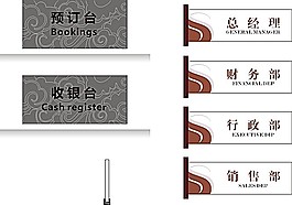 矢量門牌模板素材