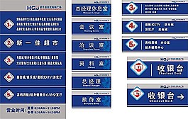 導視牌門牌矢量模板素材