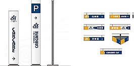 矢量門牌標識素材