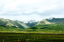 草原風光背景素材