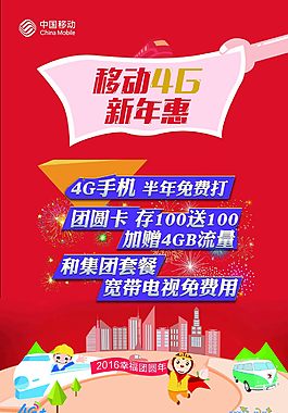 移動(dòng)新年返鄉(xiāng)海報(bào)