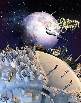 創意地球圣誕節