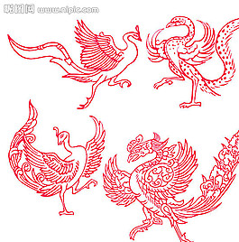 鳳凰經典龍鳳圖案圖片