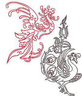 中國傳統鳳凰龍鳳素材圖片
