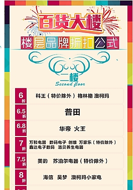 打折展架公式