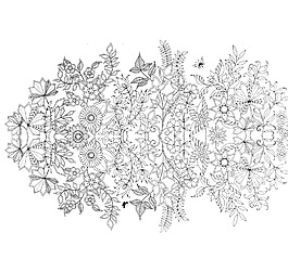 铅笔花朵图案
