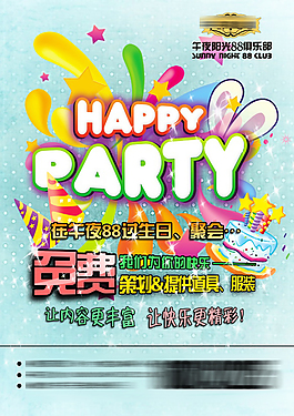 生日PARTY海報,