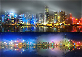 美麗維多利亞夜景