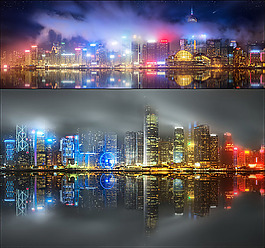 繁华都市夜景