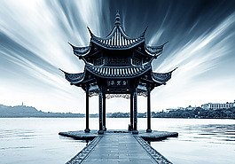 中式亭子風(fēng)景