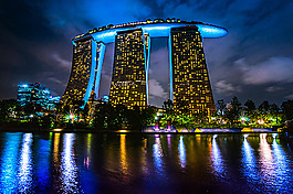 時(shí)尚建筑夜景