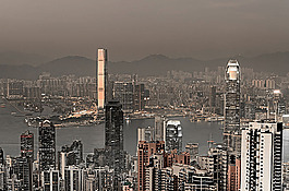 鳥瞰城市風(fēng)景