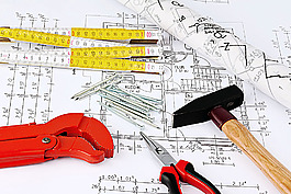 裝修工具與圖紙