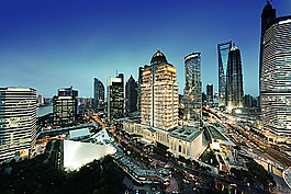 繁華的城市夜景