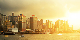 美麗黃昏城市風(fēng)景