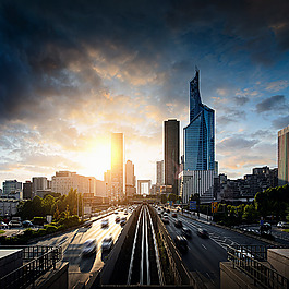 高樓大廈城市風(fēng)景