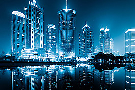 美麗上海夜景攝影圖片圖片