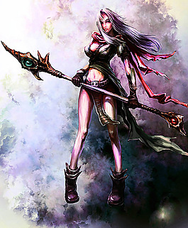 性感美女武士插畫