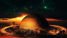太陽系背景圖