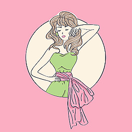卡通漫畫女孩