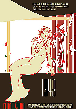 嫵媚美女插圖