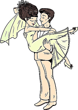 結婚的新娘和新郎