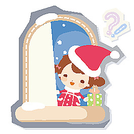 圣誕帽女孩
