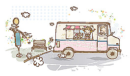 坐在車里的孩子
