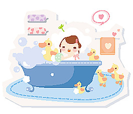 浴缸里的孩子