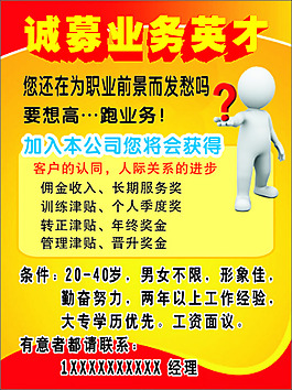 誠聘業務英才商店誠聘