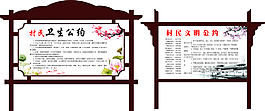 村民公約欄展板
