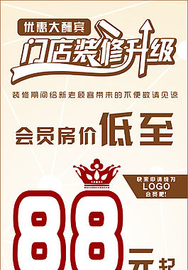 门店装修升级展架