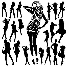 女性人物剪影