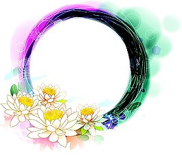 夢幻花朵背景