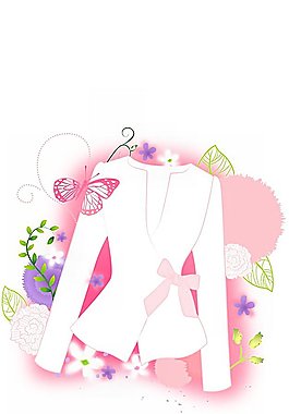 女性服裝與鮮花
