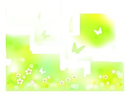 花卉蝴蝶矢量素材