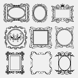 歐式花紋邊框