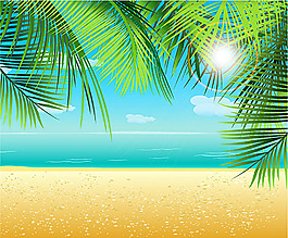 夏日海边背景